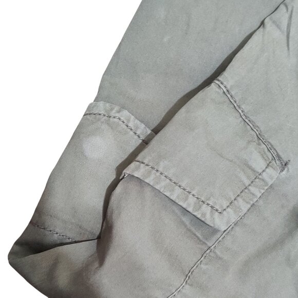 Gap Aiden Summer Chino 35 Olive Green Cargo Utility Pockets Casual Pants Grunge - Picture 9 of 10